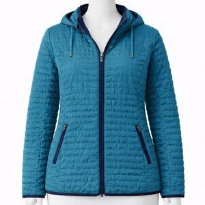 Northern Reflections Teal Lightweight Quilted Zip Jacket